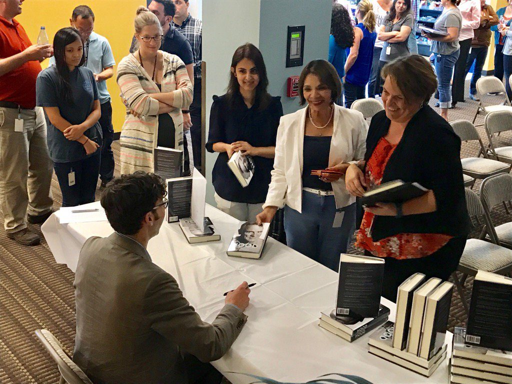 'Hood' discussion at Neurocrine Biosciences, June 20, 2017. (Photo by D.A. Gros)