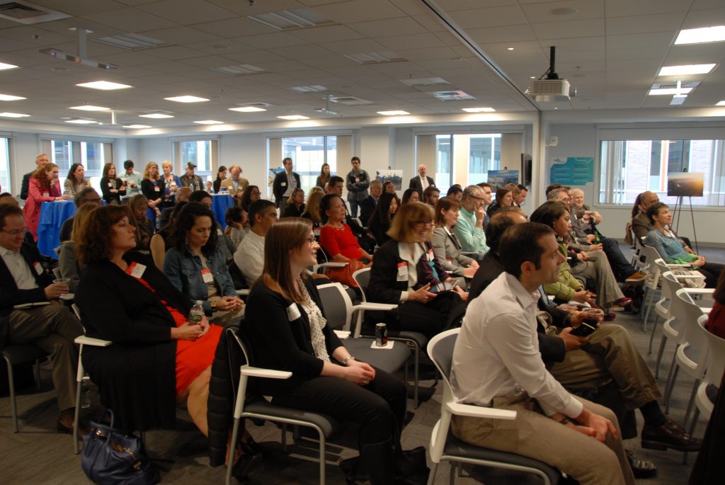 Standing room in the back as the TR Anniversary Party got underway