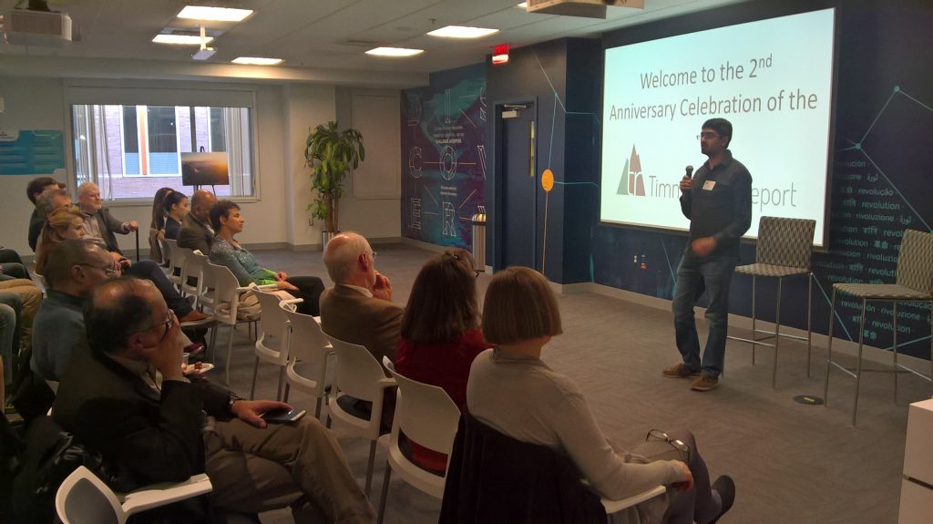 Last but not least, we talked science. Naveen Mehta, a fourth-year grad student at MIT, talked about a new idea for cancer vaccines.